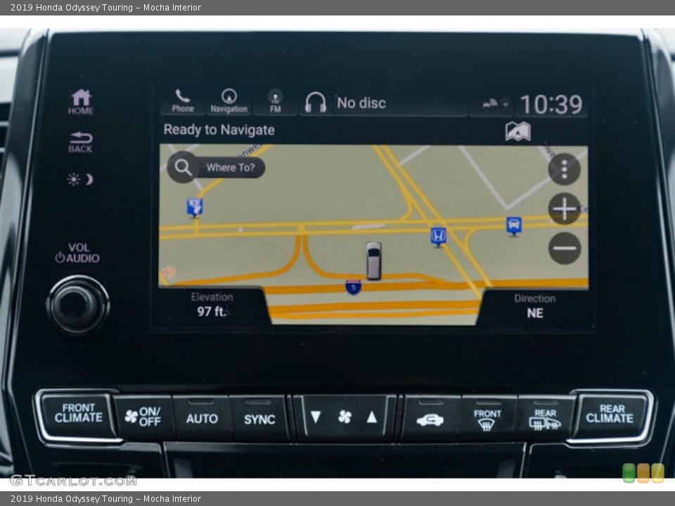 Mocha Interior Navigation for the 2019 Honda Odyssey Touring #146194410