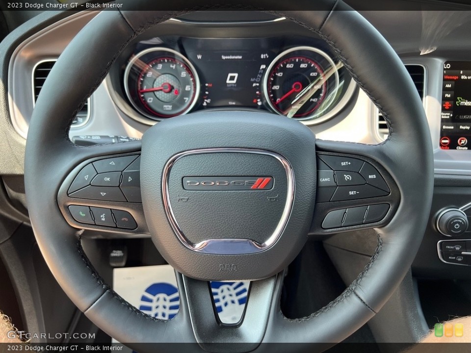 Black Interior Steering Wheel for the 2023 Dodge Charger GT #146194690