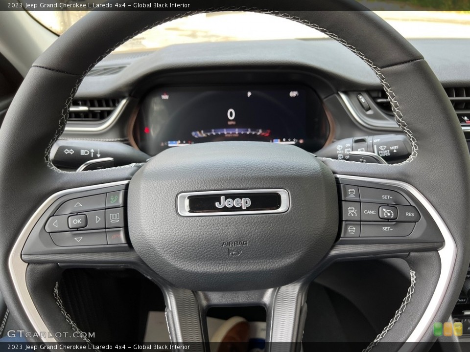 Global Black Interior Steering Wheel for the 2023 Jeep Grand Cherokee L Laredo 4x4 #146195481