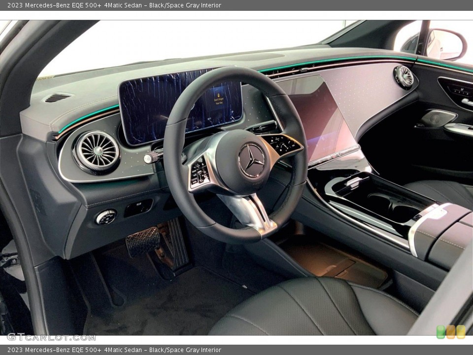 Black/Space Gray Interior Front Seat for the 2023 Mercedes-Benz EQE 500+ 4Matic Sedan #146195712