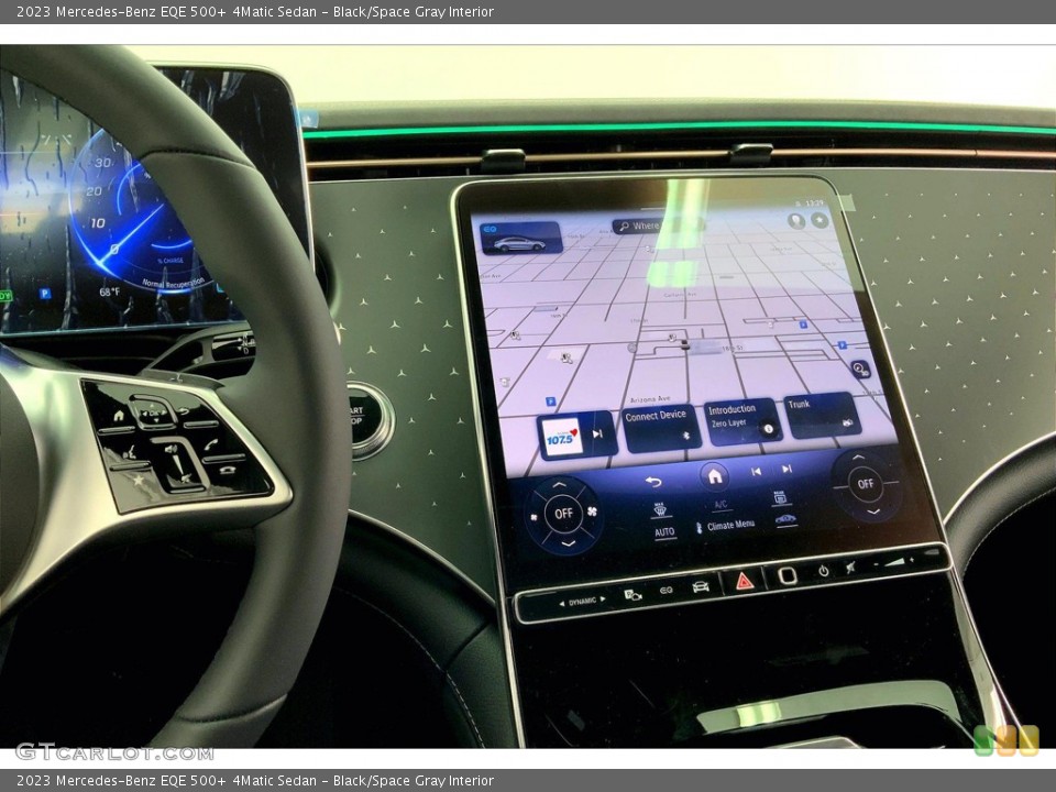 Black/Space Gray Interior Navigation for the 2023 Mercedes-Benz EQE 500+ 4Matic Sedan #146195788