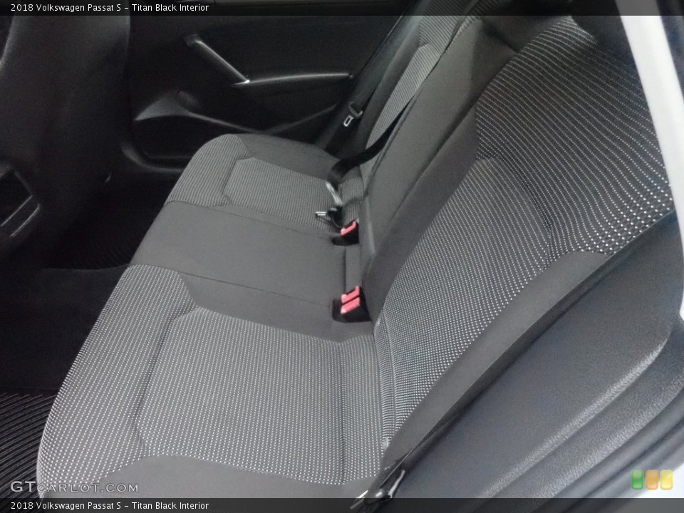 Titan Black Interior Rear Seat for the 2018 Volkswagen Passat S #146195907