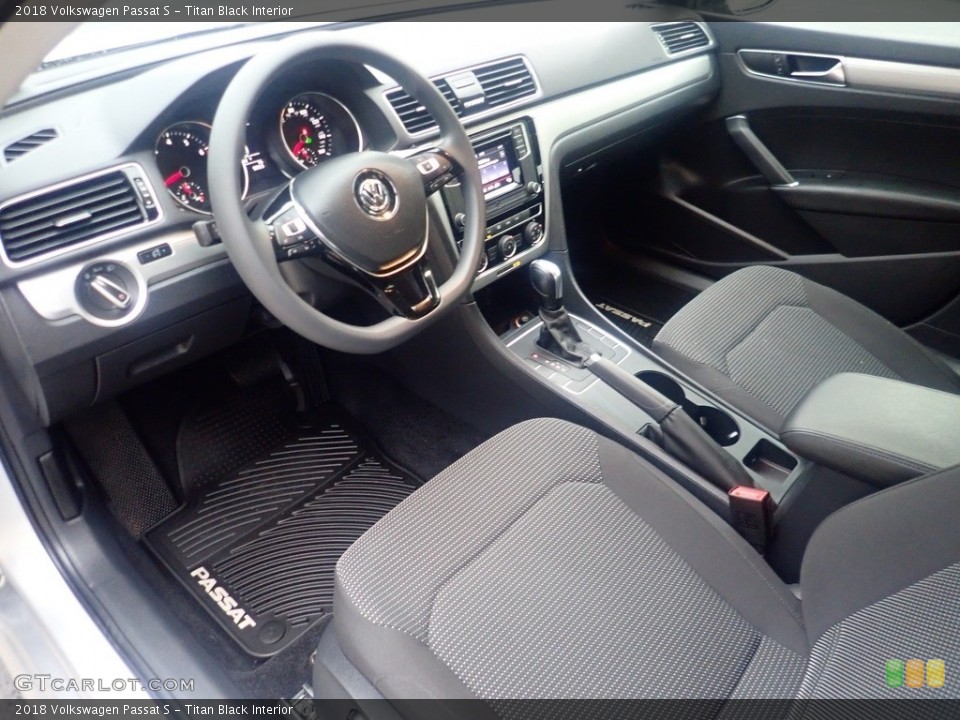 Titan Black Interior Front Seat for the 2018 Volkswagen Passat S #146195973