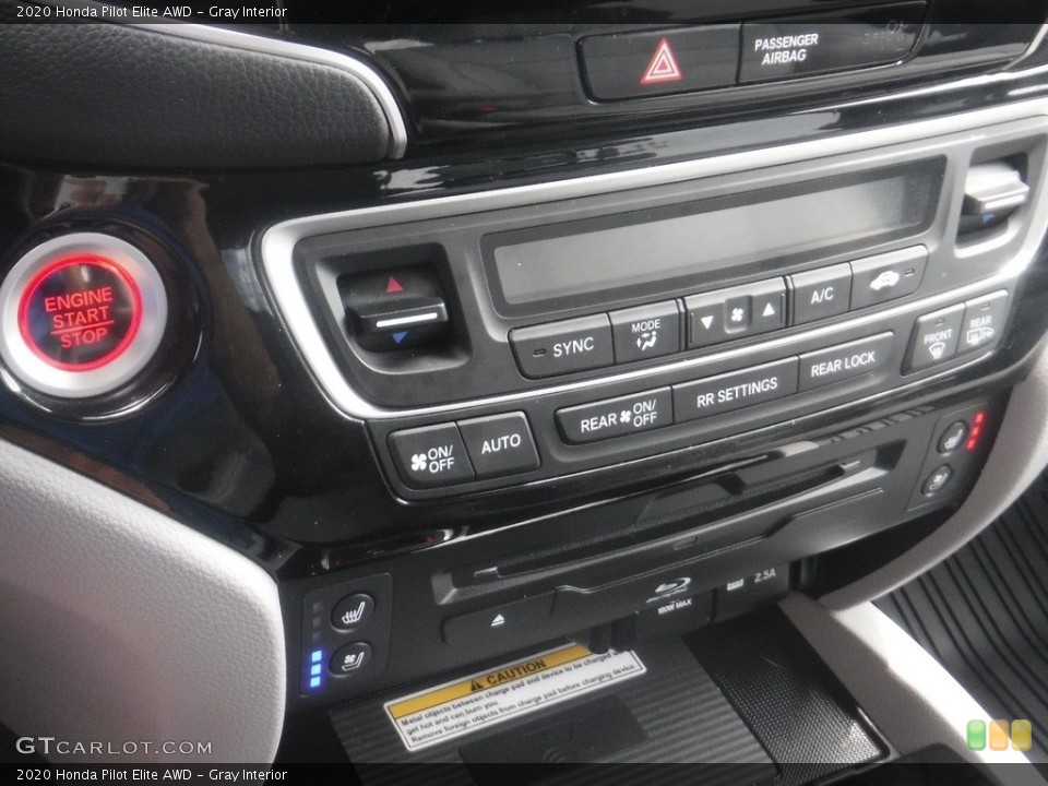 Gray Interior Controls for the 2020 Honda Pilot Elite AWD #146195994