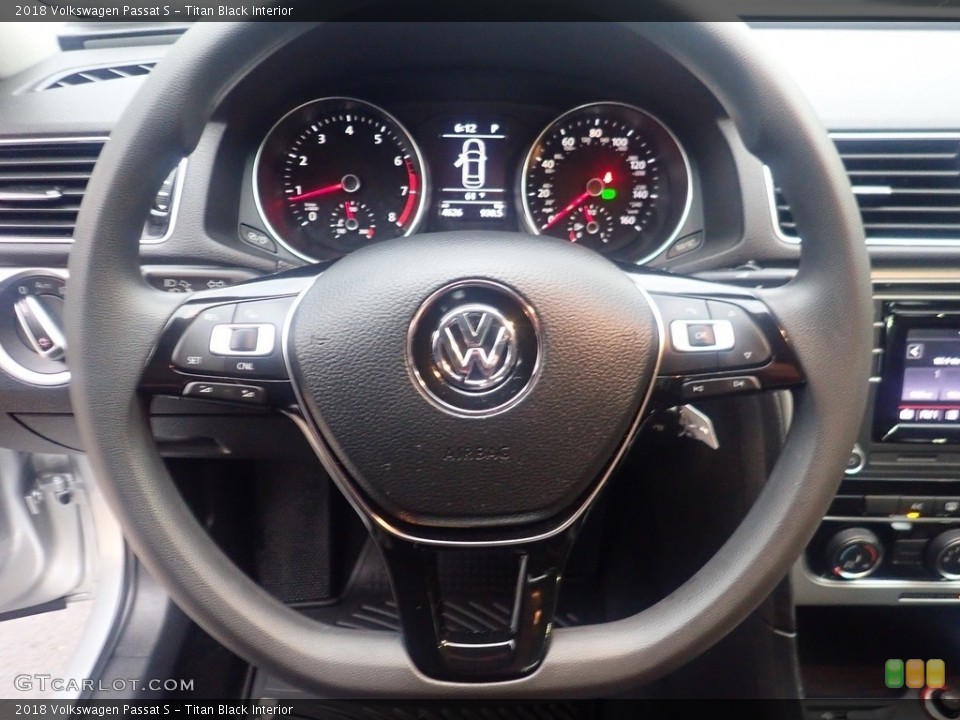 Titan Black Interior Steering Wheel for the 2018 Volkswagen Passat S #146196024