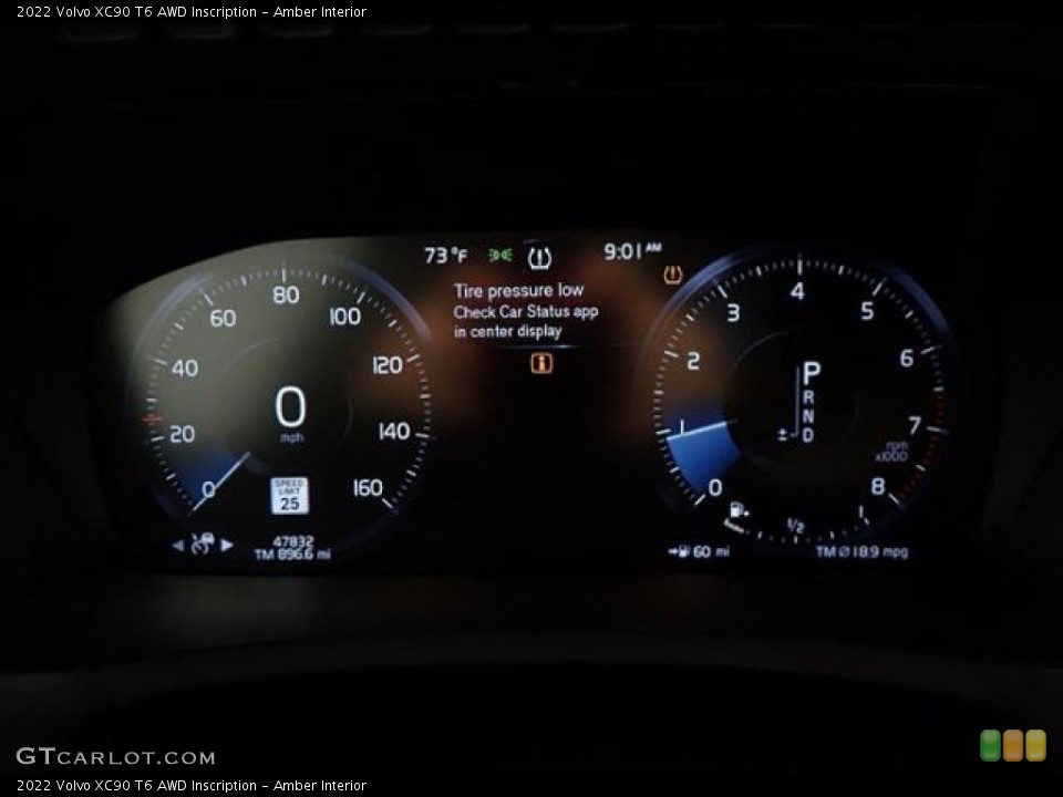 Amber Interior Gauges for the 2022 Volvo XC90 T6 AWD Inscription #146196222