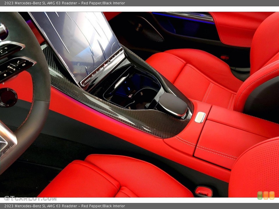 Red Pepper/Black Interior Controls for the 2023 Mercedes-Benz SL AMG 63 Roadster #146196771
