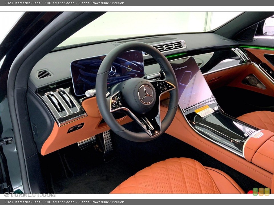 Sienna Brown/Black Interior Front Seat for the 2023 Mercedes-Benz S 500 4Matic Sedan #146197516