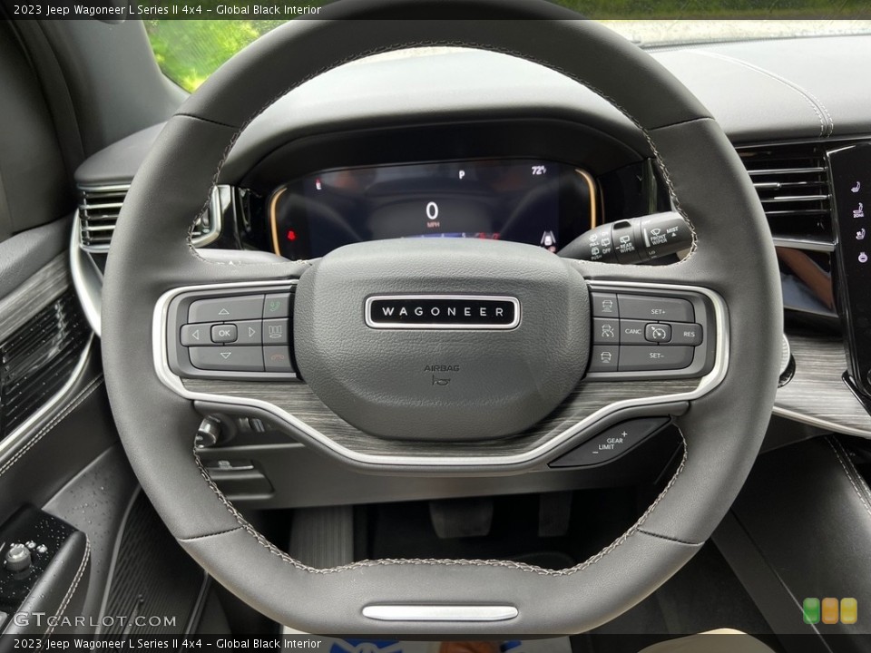 Global Black Interior Steering Wheel for the 2023 Jeep Wagoneer L Series II 4x4 #146198929