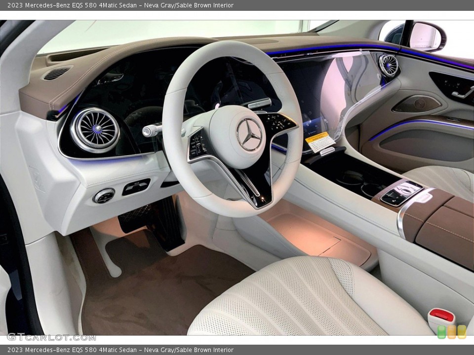 Neva Gray/Sable Brown Interior Front Seat for the 2023 Mercedes-Benz EQS 580 4Matic Sedan #146199175