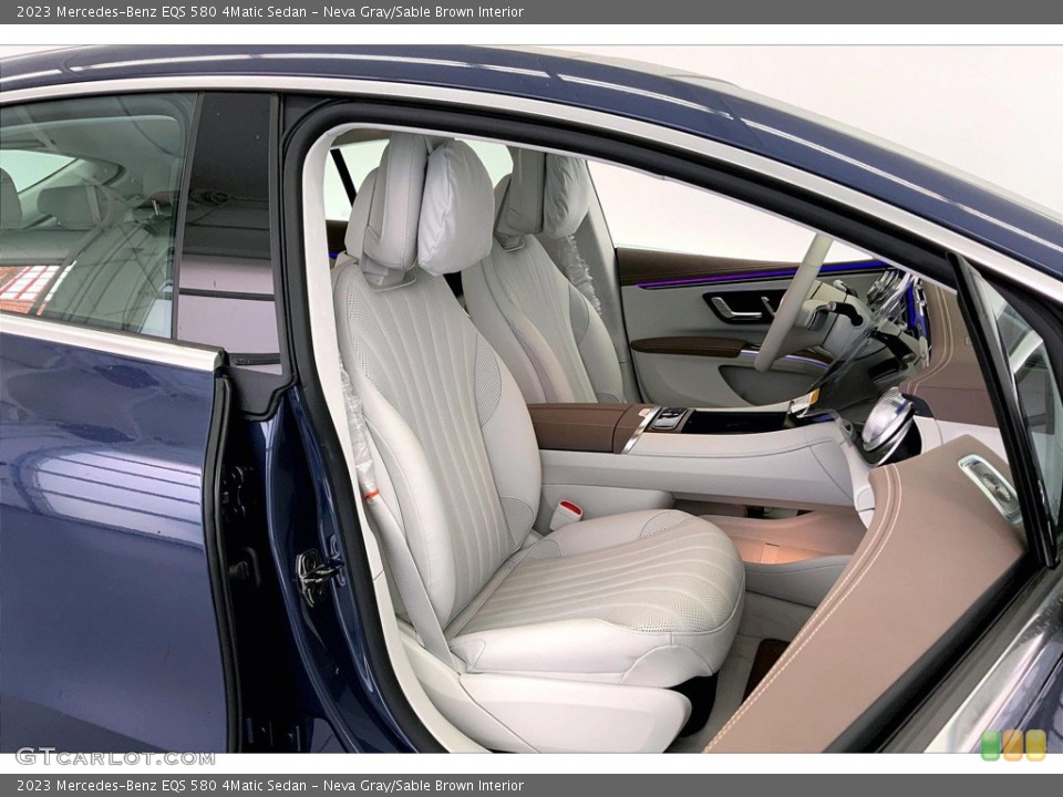 Neva Gray/Sable Brown Interior Photo for the 2023 Mercedes-Benz EQS 580 4Matic Sedan #146199198