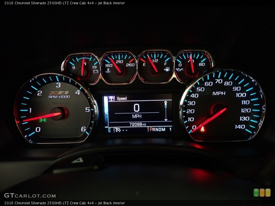 Jet Black Interior Gauges for the 2016 Chevrolet Silverado 2500HD LTZ Crew Cab 4x4 #146199213