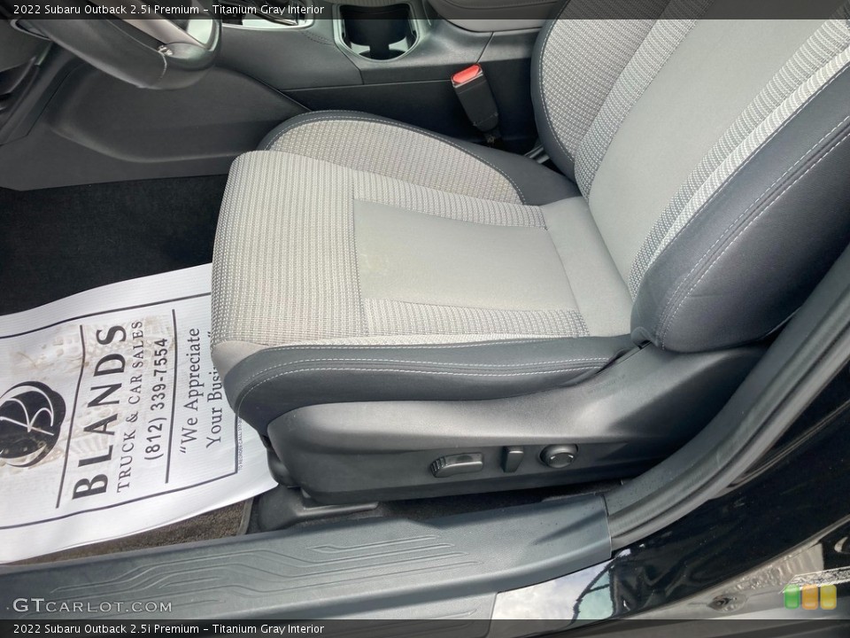 Titanium Gray Interior Front Seat for the 2022 Subaru Outback 2.5i Premium #146199348