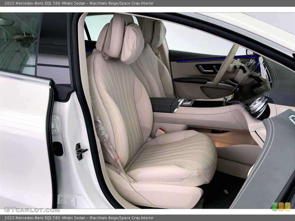 Macchiato Beige/Space Gray Interior Front Seat for the 2023 Mercedes-Benz EQS 580 4Matic Sedan #146199522