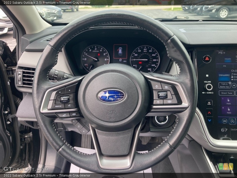 Titanium Gray Interior Steering Wheel for the 2022 Subaru Outback 2.5i Premium #146199555