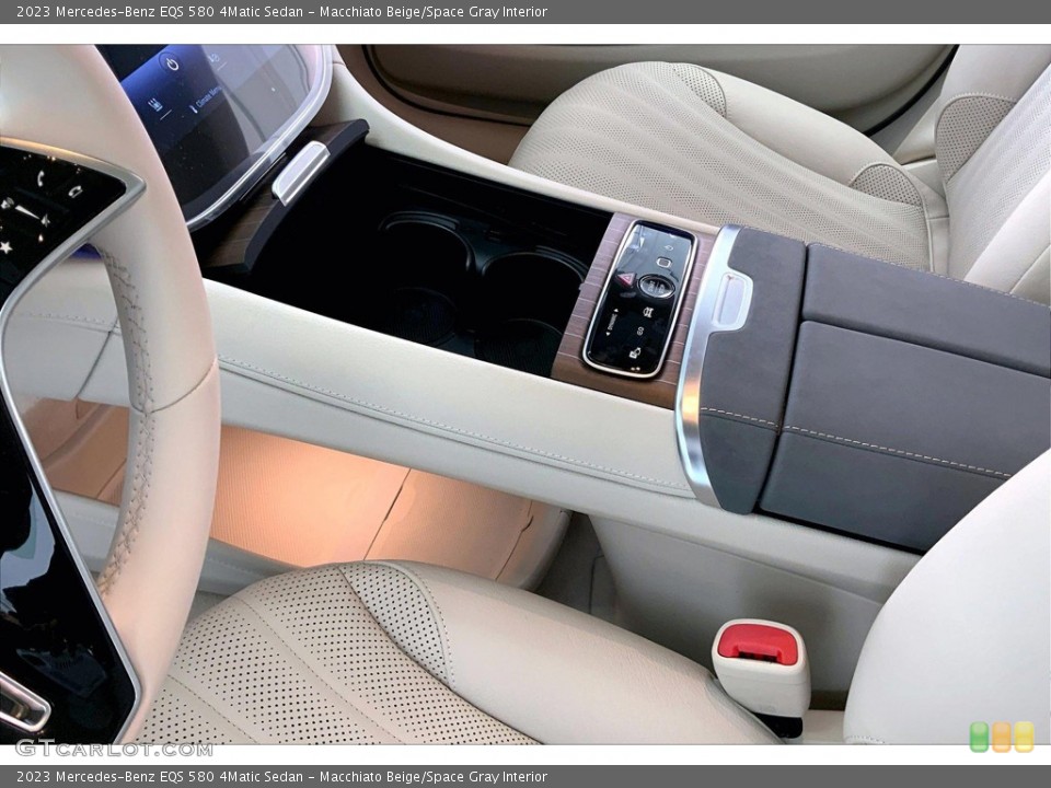 Macchiato Beige/Space Gray Interior Controls for the 2023 Mercedes-Benz EQS 580 4Matic Sedan #146200233