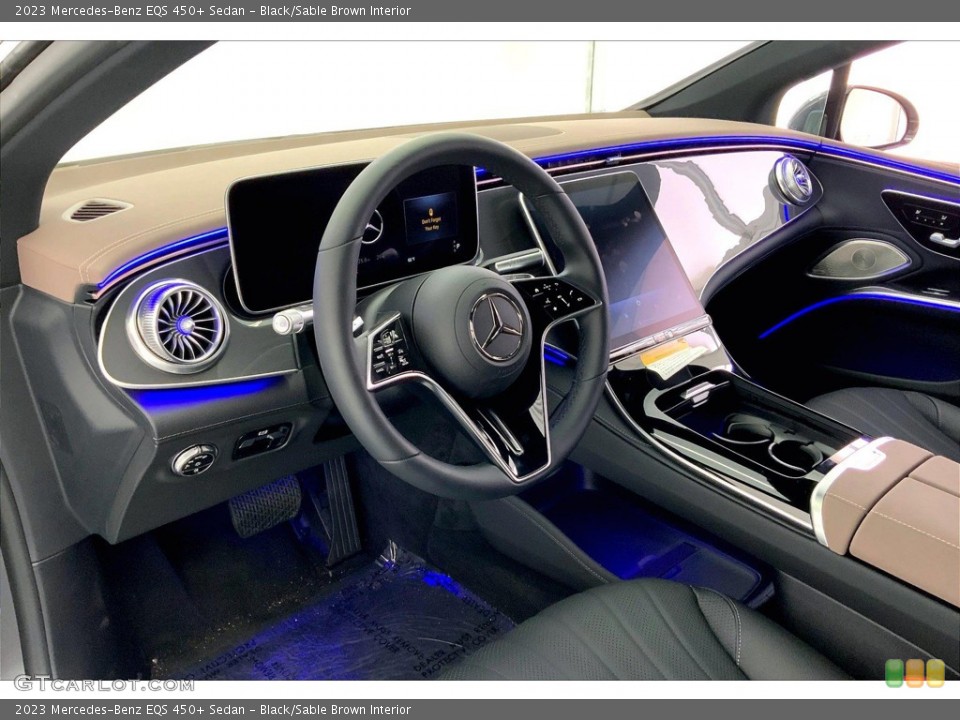 Black/Sable Brown Interior Front Seat for the 2023 Mercedes-Benz EQS 450+ Sedan #146200434