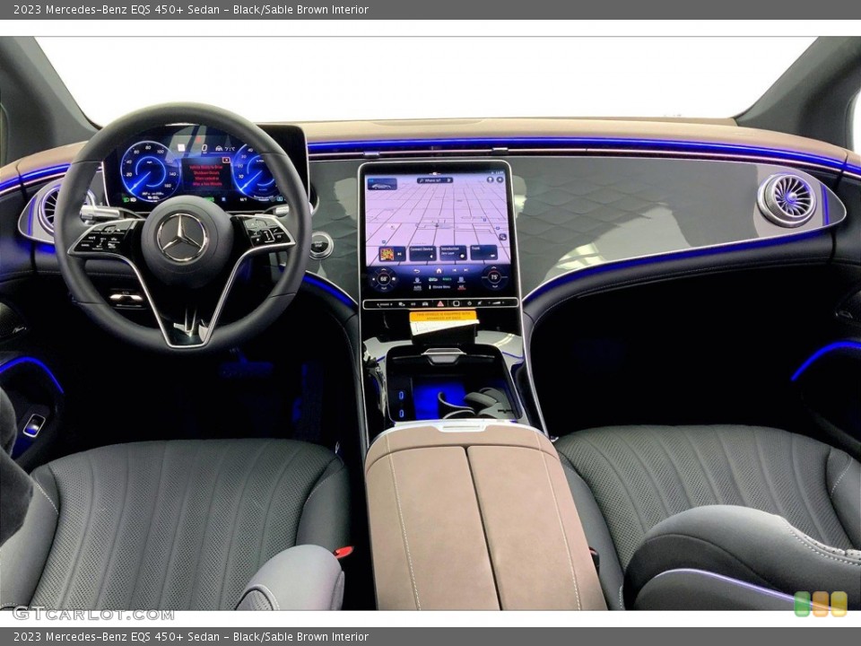 Black/Sable Brown Interior Dashboard for the 2023 Mercedes-Benz EQS 450+ Sedan #146200494