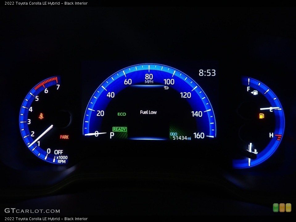 Black Interior Gauges for the 2022 Toyota Corolla LE Hybrid #146201058