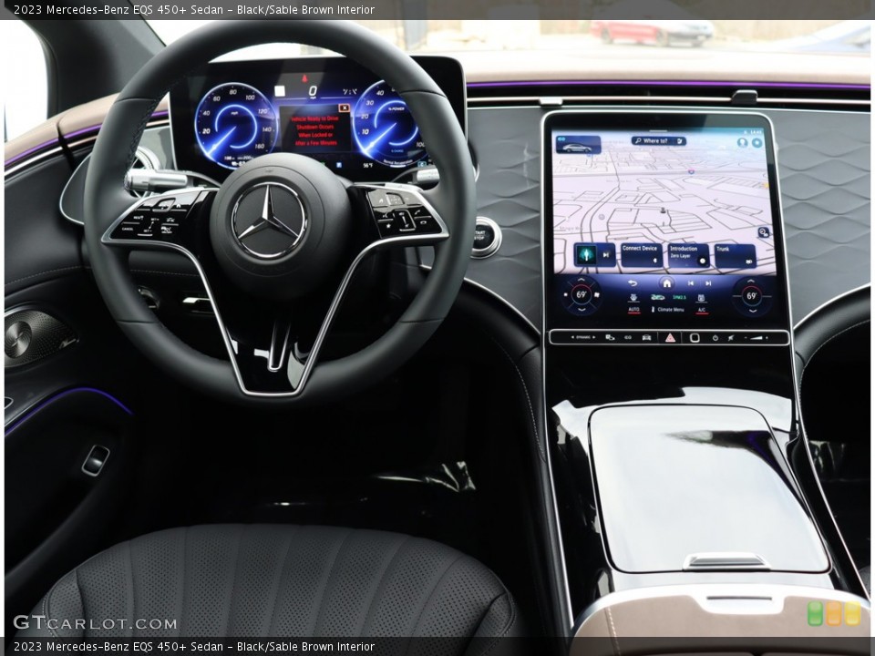 Black/Sable Brown Interior Dashboard for the 2023 Mercedes-Benz EQS 450+ Sedan #146201136