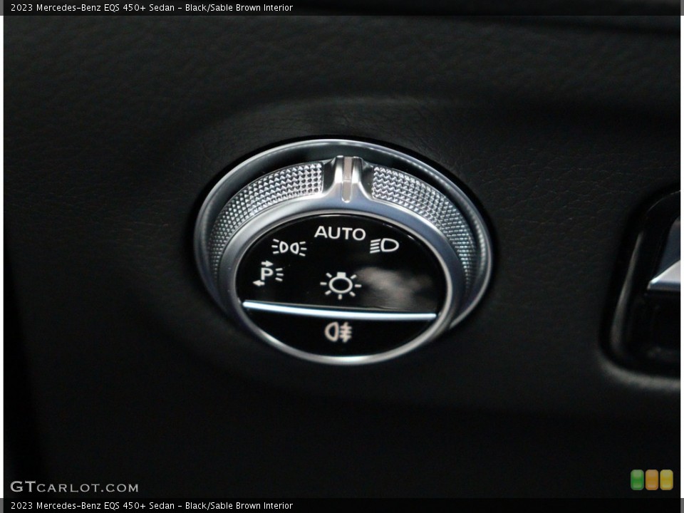 Black/Sable Brown Interior Controls for the 2023 Mercedes-Benz EQS 450+ Sedan #146201748