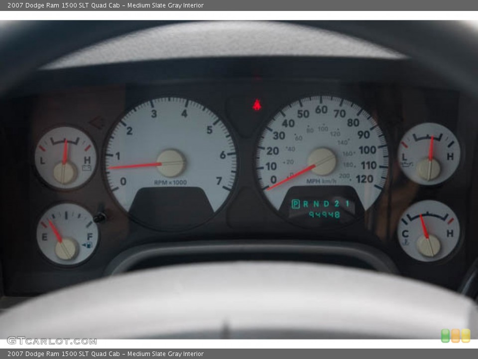 Medium Slate Gray Interior Gauges for the 2007 Dodge Ram 1500 SLT Quad Cab #146201754