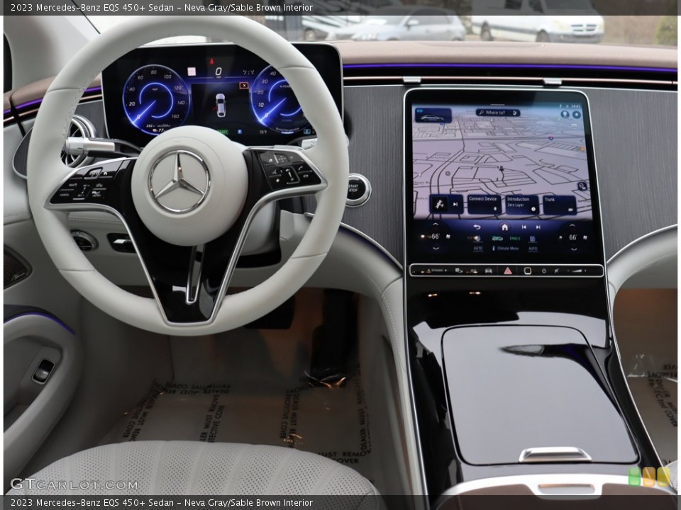 Neva Gray/Sable Brown Interior Dashboard for the 2023 Mercedes-Benz EQS 450+ Sedan #146202234