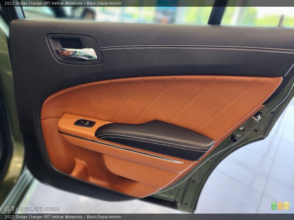 Black/Sepia Interior Door Panel for the 2022 Dodge Charger SRT Hellcat Widebody #146202513