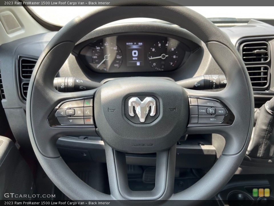 Black Interior Steering Wheel for the 2023 Ram ProMaster 1500 Low Roof Cargo Van #146203248