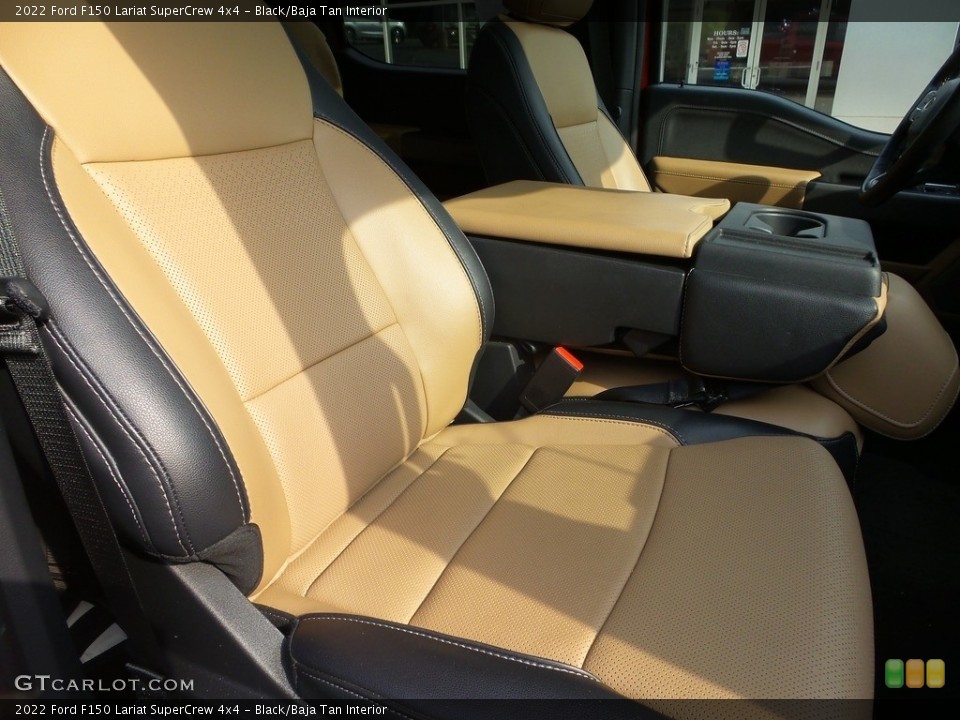 Black/Baja Tan Interior Front Seat for the 2022 Ford F150 Lariat SuperCrew 4x4 #146204670