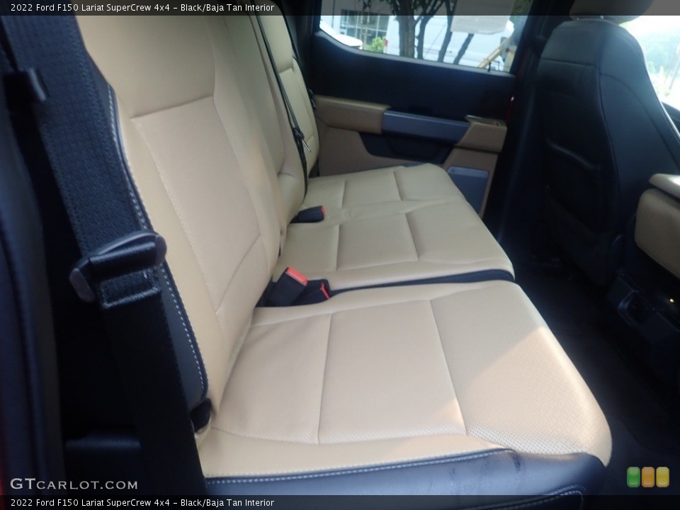 Black/Baja Tan Interior Rear Seat for the 2022 Ford F150 Lariat SuperCrew 4x4 #146204724