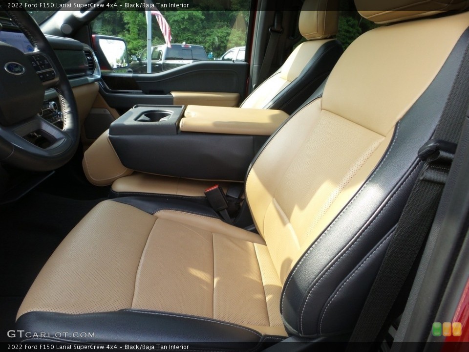 Black/Baja Tan Interior Front Seat for the 2022 Ford F150 Lariat SuperCrew 4x4 #146204805