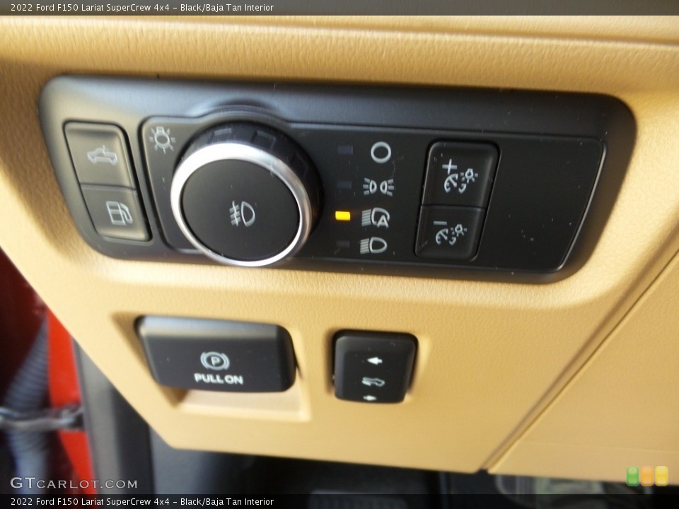 Black/Baja Tan Interior Controls for the 2022 Ford F150 Lariat SuperCrew 4x4 #146204925