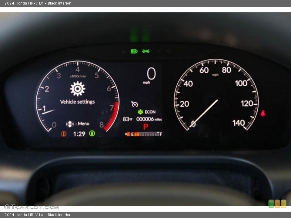 Black Interior Gauges for the 2024 Honda HR-V LX #146205555