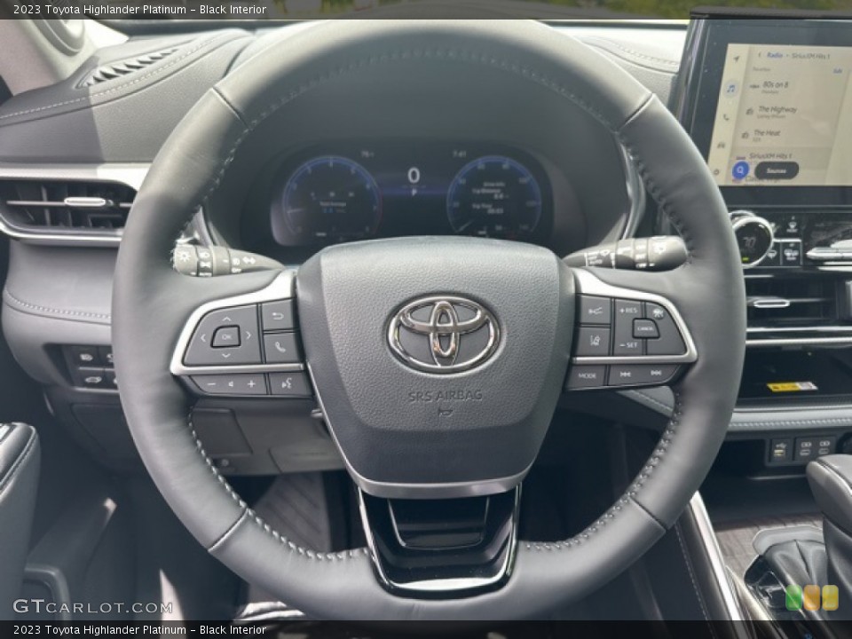 Black Interior Steering Wheel for the 2023 Toyota Highlander Platinum #146206425
