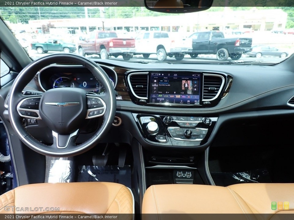Caramel/Black Interior Dashboard for the 2021 Chrysler Pacifica Hybrid Pinnacle #146206551