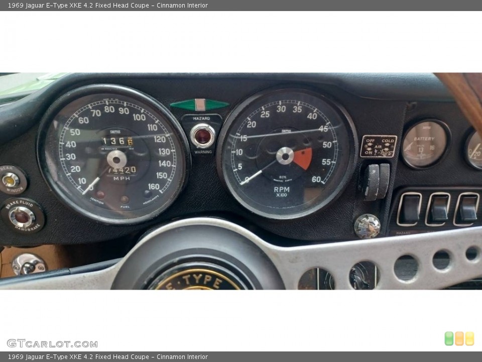 Cinnamon Interior Gauges for the 1969 Jaguar E-Type XKE 4.2 Fixed Head Coupe #146207415