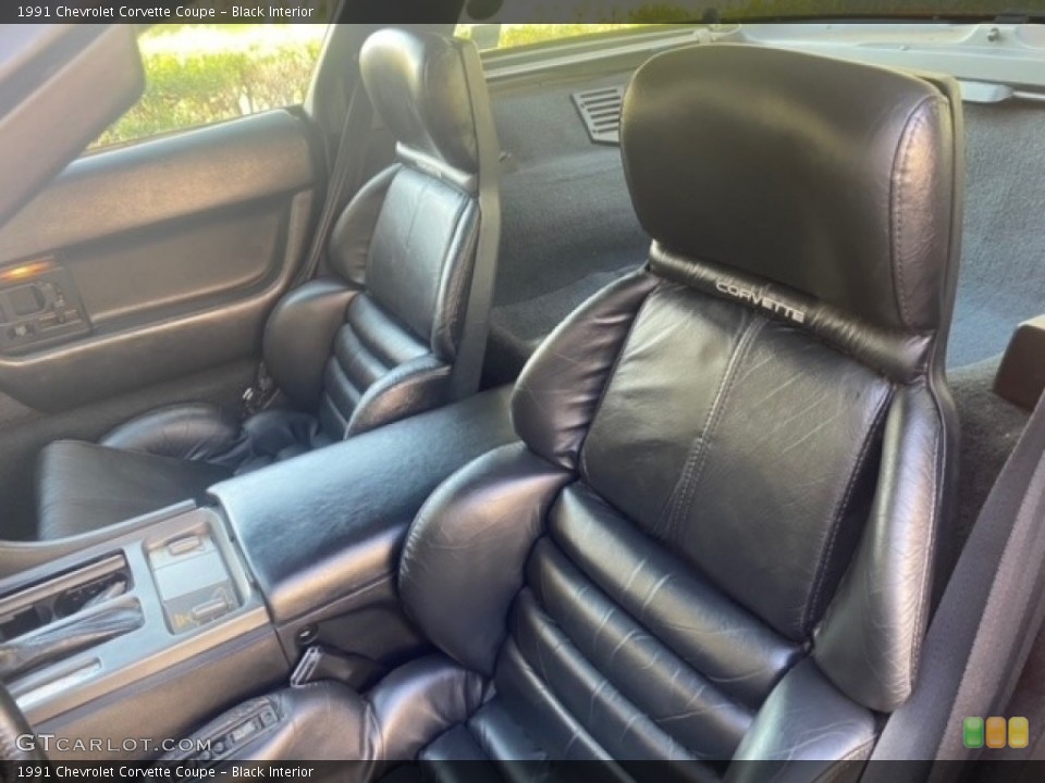 Black Interior Front Seat for the 1991 Chevrolet Corvette Coupe #146208003