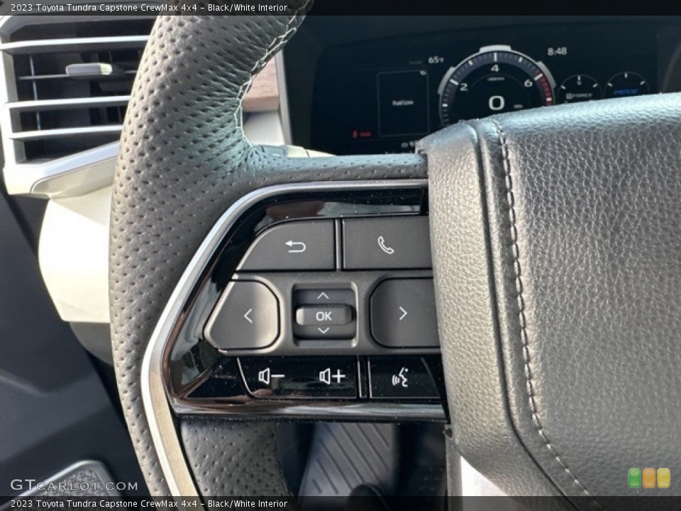 Black/White Interior Steering Wheel for the 2023 Toyota Tundra Capstone CrewMax 4x4 #146208261
