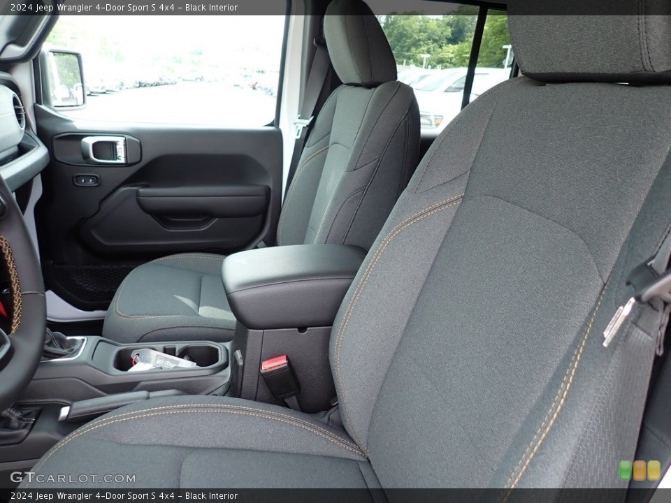 Black Interior Front Seat for the 2024 Jeep Wrangler 4-Door Sport S 4x4 #146208358