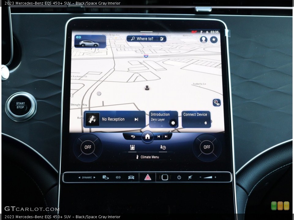 Black/Space Gray Interior Navigation for the 2023 Mercedes-Benz EQS 450+ SUV #146208687
