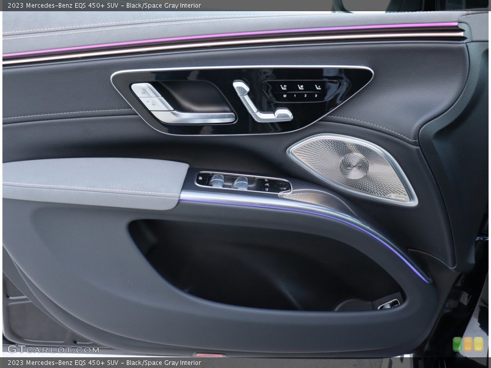Black/Space Gray Interior Door Panel for the 2023 Mercedes-Benz EQS 450+ SUV #146208850