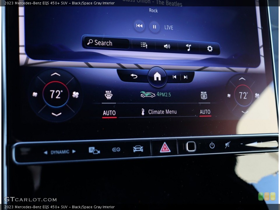 Black/Space Gray Interior Controls for the 2023 Mercedes-Benz EQS 450+ SUV #146209080
