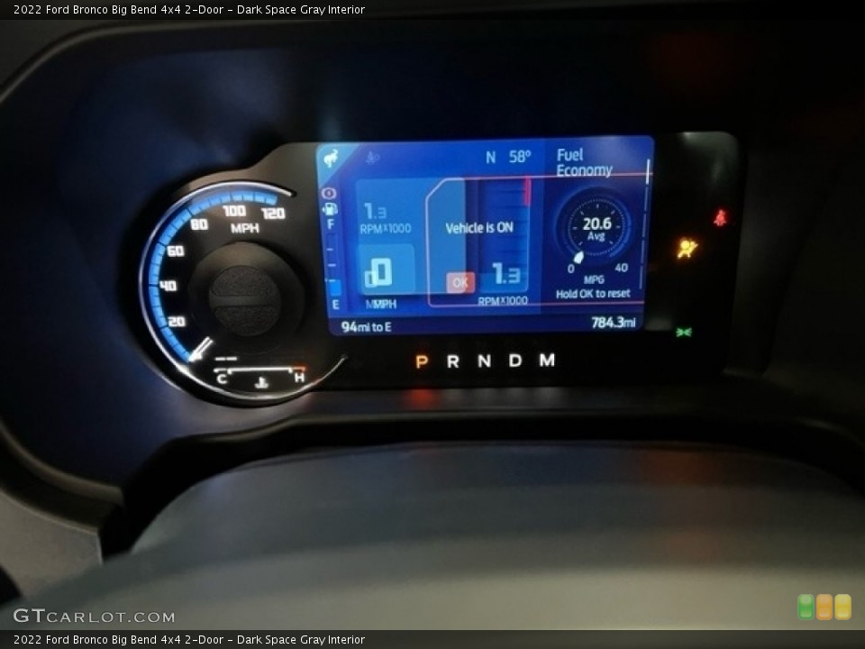 Dark Space Gray Interior Gauges for the 2022 Ford Bronco Big Bend 4x4 2-Door #146210772