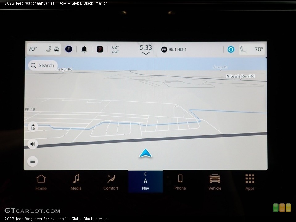 Global Black Interior Navigation for the 2023 Jeep Wagoneer Series III 4x4 #146212375