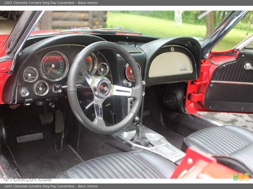 Black Interior Photo for the 1963 Chevrolet Corvette Sting Ray Convertible #146216697