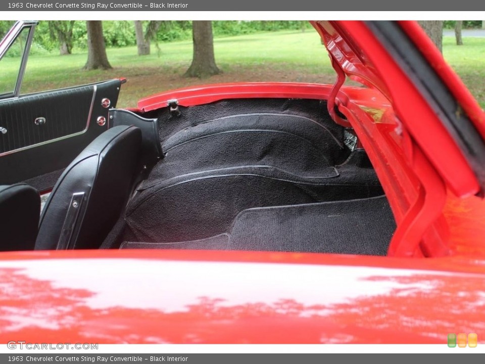 Black Interior Trunk for the 1963 Chevrolet Corvette Sting Ray Convertible #146216775