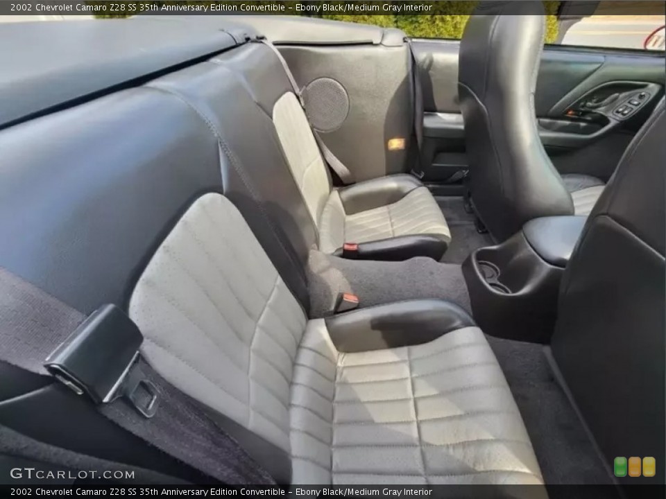 Ebony Black/Medium Gray Interior Rear Seat for the 2002 Chevrolet Camaro Z28 SS 35th Anniversary Edition Convertible #146218290