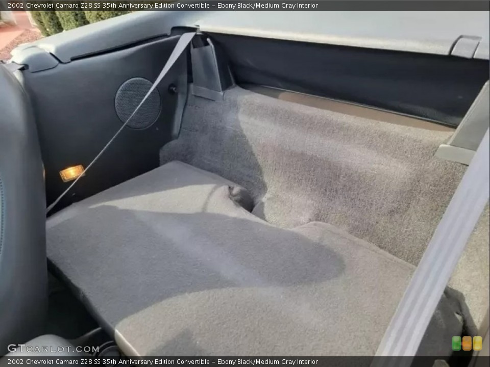 Ebony Black/Medium Gray Interior Rear Seat for the 2002 Chevrolet Camaro Z28 SS 35th Anniversary Edition Convertible #146218377