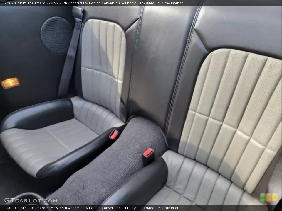 Ebony Black/Medium Gray Interior Rear Seat for the 2002 Chevrolet Camaro Z28 SS 35th Anniversary Edition Convertible #146218407